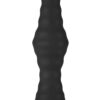 Forto Vibrating Ribbed Plug With Remote Control Large Black