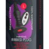 Forto Vibrating Ribbed Plug With Remote Control Large Black