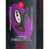 860478-P.jpg Forto Vibrating Ribbed Plug With Remote Control Small Black