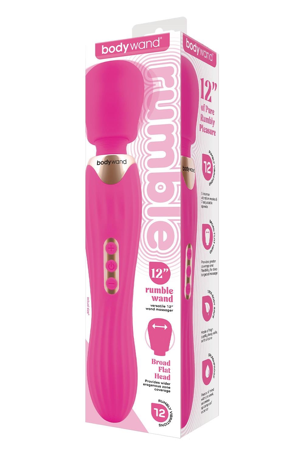 Bodywand Rumble Wand 12 Inch Hot Pink